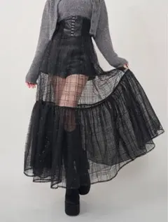 Darich ダーリッチ コルセットスパンコールチュールスカートのサムネイル