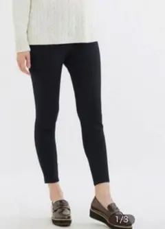 新品タグ付き［GU］クロップドレギンスパンツ　NAVY / M