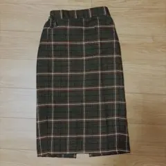 GU チェック柄 ロングスカート Mサイズ