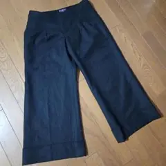 Maison d'Azur ブラック ワイドパンツ 38