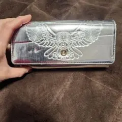 ARUKAN Fulgor】長財布 小銭いれ無し クリーム×シルバー - メルカリ