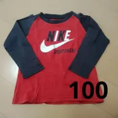 NIKE SPORTSWEAR 長袖カットソー レッド ネイビー 100