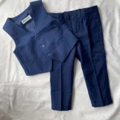 H&M スーツ　ベスト　セット　ネイビー　90