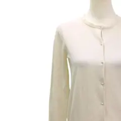 綿 コットン 100％ 長袖 パール ボタン カーディガン 春 夏 秋