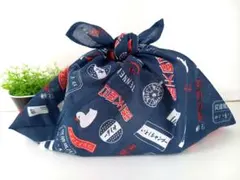 あずま袋◆手拭い◆エコバック◆コンビニバック◆ハンドメイド【温泉柄】