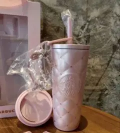 中国スターバックス　ステンレスタンブラー　ラインストーン　バレンタイン　チャーム