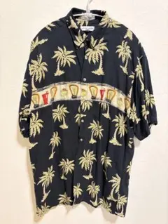 【アロハシャツ】Pierre Cardin レーヨン100% 総柄 かりゆしのサムネイル