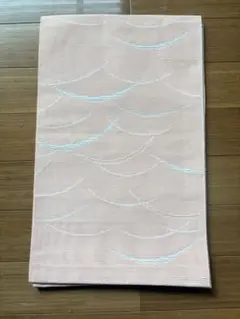 夏名古屋帯 波模様 淡いピンク