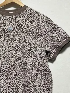 ❤︎179/WG❤︎レオパード柄 膝丈ワンピース　Tシャツのサムネイル