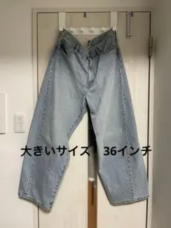 GU バレルレッグジーンズ 36inch 大きいサイズ