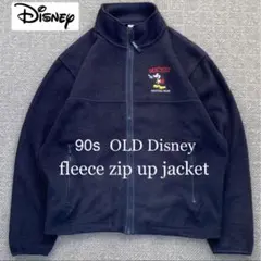 [激レア]90s OLD Disney フリース ジャケット ロゴ刺繍 y2k