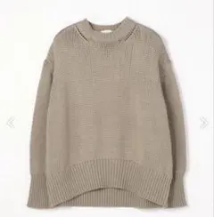 GALERIE VIE ソフトコード クルーネックプルオーバー