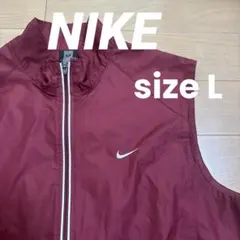 Nike golf ナイロン ジップアップベスト メンズ　バーガンディL