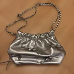 SHEIN シルバーショルダーバック