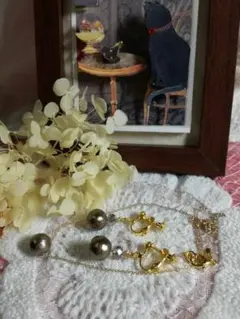 貴方のいつものスタイルに～♪ブロンズコットンパール&ネックレス