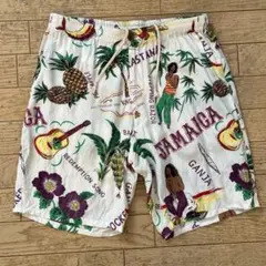 【美品/L】WACKO MARIA ワコマリア ジャマイカ柄 レーヨン ショーツのサムネイル