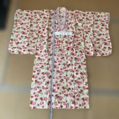 いちご柄 浴衣　子供用 【117cm とあげ24㎝分】