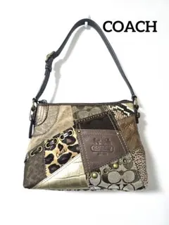 最終値下げ！COACHパッチワークデザイン ショルダーバッグ 2025年最新】コーチ パッチワークの人気アイテム - メルカリ