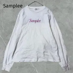 ＊サンプリー＊【M】日本製 綿100% バック英字プリント 長袖Tシャツのサムネイル