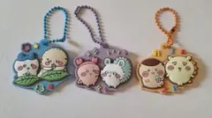 ちいかわ　ぷっくりラバー　かにちゃん　ハチワレ　ももんが　シーサー　くりまん