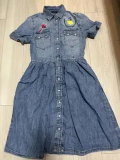 DIESEL ディーゼル デニム ワンピース 花刺繍 - メルカリ