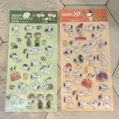 スヌーピー 3Dデコレーションシール 2枚セット