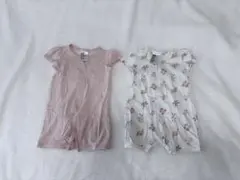 H&M 半袖 ロンパース 2枚セット
