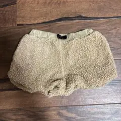 プティマイン　ボア ショートパンツ ベージュ　100