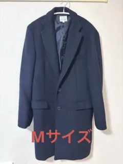 【美品】メンズ　チェスターコート M ネイビー