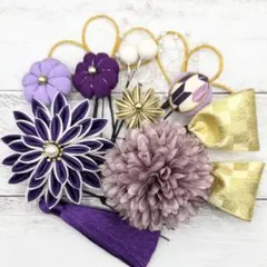 髪飾り　☆4274☆ つまみ細工　成人式　卒業式　結婚式　七五三　帯留め