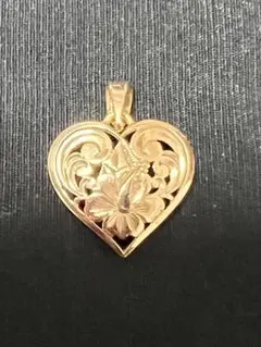 【週末限定価格】１４Ｋハワイアンジュエリー ❤️ハート ペンダントトップのサムネイル