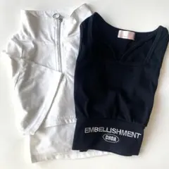 ジップアップtシャツ デザインタンクトップ2セット 140