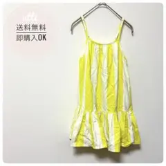 LOWRYS FARM Kids コットンプリントキャミワンピース　イエロー