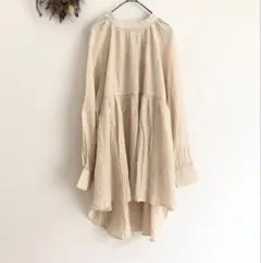 アースミュージック　バックリボンギャザーチュニック 薄手　earth music