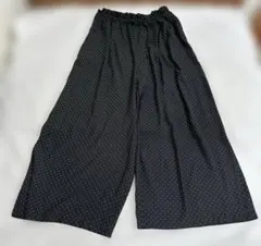 earth music&ecology ドット柄ワイドパンツ Lサイズ ブラック