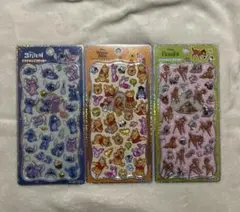 ディズニー　プチドロップステッカー 　プーさん　バンビ　スティッチ　正規品3種