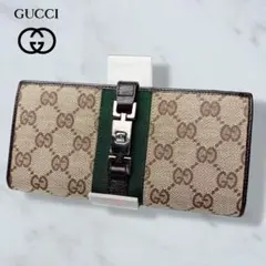 06 美品 GUCCI シェリーライン ジャッキー 二つ折り財布 長財布 nx4 06 美品 GUCCI シェリーライン ジャッキー 二つ折り財布 長財布 nx4