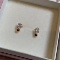 ガーネット ピアス(両耳用)