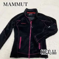 ⭐︎極美品⭐︎MAMMUT ゴブリン　フリースジャケット　刺繍ロゴ　ブラック　ピンク