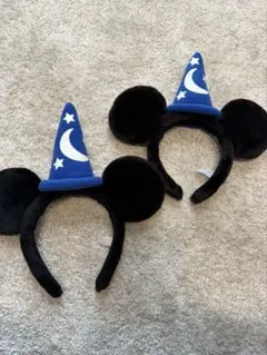 ミッキーマウス 魔法使いの帽子 カチューシャ　2個セット