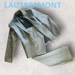 グレー シングルブレスト スーツ！レディース