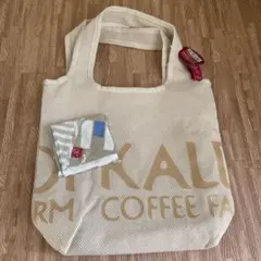 KALDI　カルディ　トートバッグ　もへじ　手ぬぐいエコバッグ