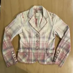 マリテフランソワジルボー　ピンクチェックジャケット