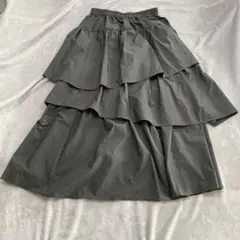 【RETRO GIRL】ロングスカート グレー フリーサイズ
