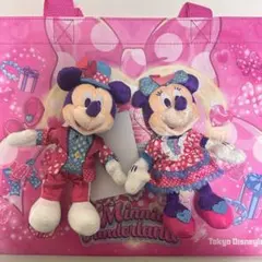 ミニパル ミッキー ミニーちゃん ぬいぐるみバッチ