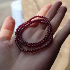 ガーネット  3連ブレスレット ネックレス