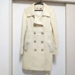 (クリーニング済み)　【LIZ LISA】リズリサ　コート　ホワイト　レース