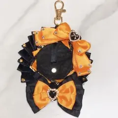 痛ロゼット オレンジ 黒 推し活 痛バ