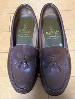 REGAL タッセル付きブラウンローファー
