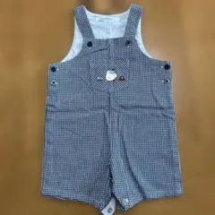 familiar チェック柄ロンパース 80cm